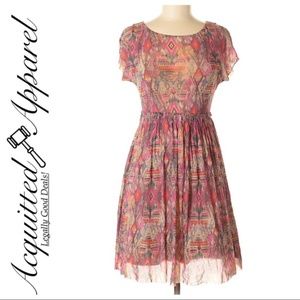 Weston Wear Anthropologie A Line Dress Printed